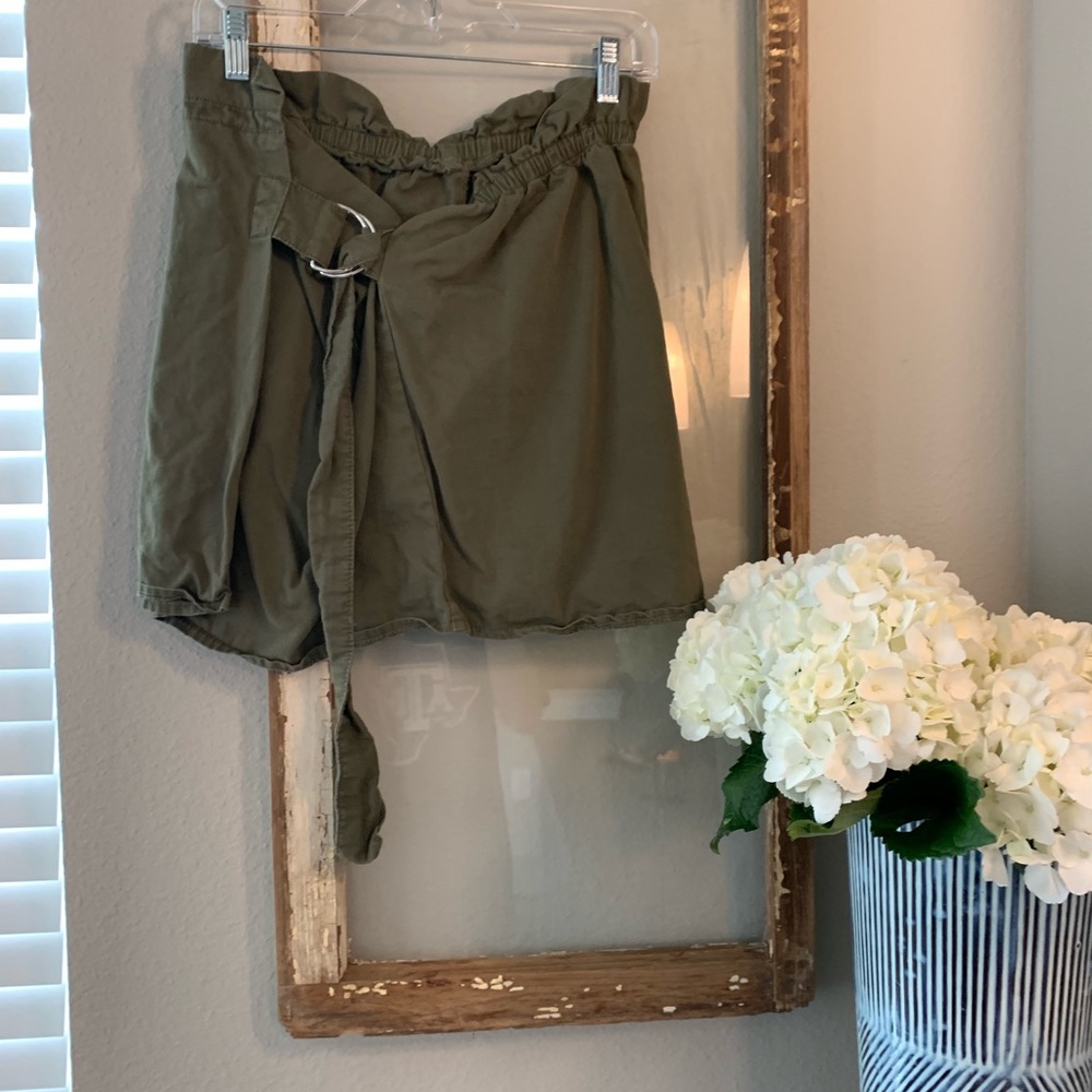 Olive Green Wrap Around Skirt- NEVER WORN!